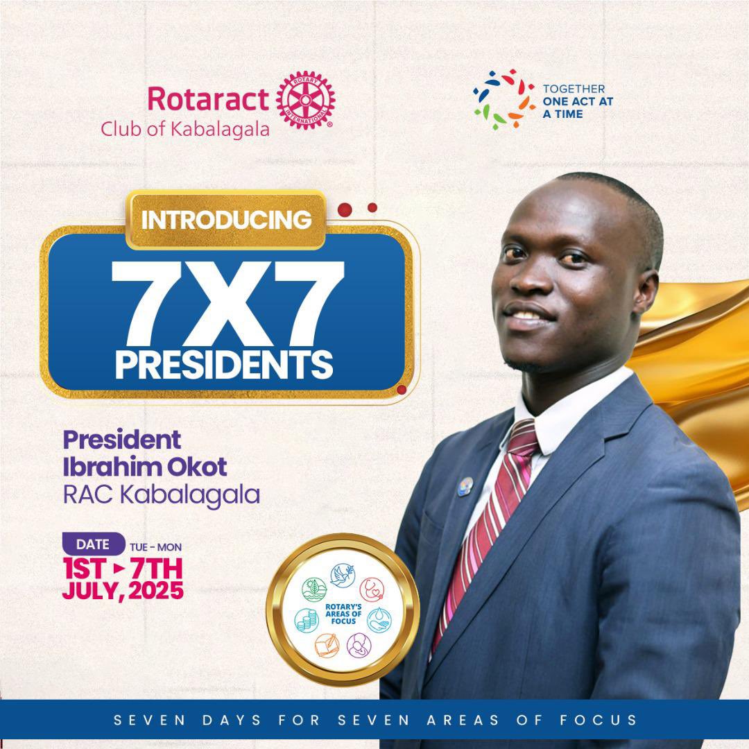 We're excited to join the #SevenDaysOfService project,
Launching on July 1st 2025, this initiative brings together 8 Rotaract clubs and 8 Rotary clubs to #UniteForGood, serving our communities across 7 areas of focus over 7 days. Stay tuned for updates! 

#7by7 
 #RotaryRotaract