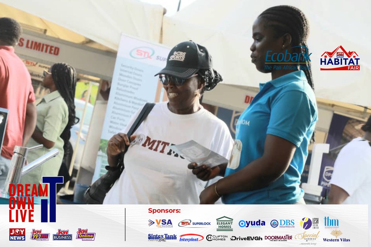 🎉 The energy? Unmatched. The smiles? Contagious.
It’s excitement all around at the first Ecobank JoyNews Habitat Fair Clinic!

📍Achimota Retail Centre
#EcobankJoyHabitatFair #JoyNew