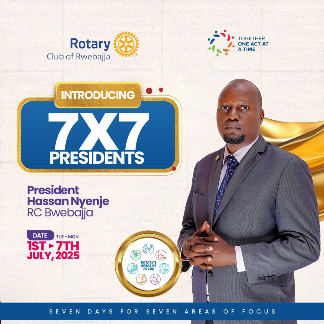 We shall be joined together with the following clubs 🎉🎉🎉powered by 7 by 7model 
#WeAreBwerenga
#7by7 
#SevenDaysOfService                                       
#RotaryRotaract 
#UniteForGood