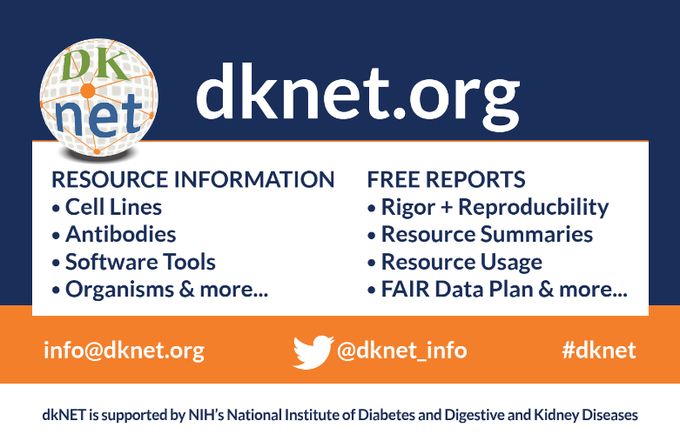 Are your research resources reliable? Do you know if there are any issues with your cell lines or antibodies? Is there any validation information available?
Stop by booth#947 at #ADASciSessions #ADA2025 to learn about dkNET's Resource Reports!   
dknet.org/about/blog/2845