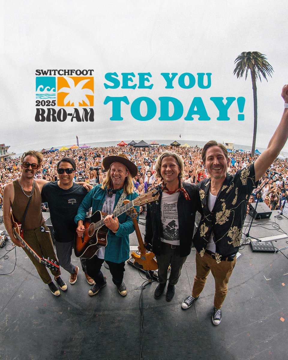 switchfoot's tweet image. It’s our favorite day of the year! See you at the beach 🏝️☀️ @SwitchfootBroAm