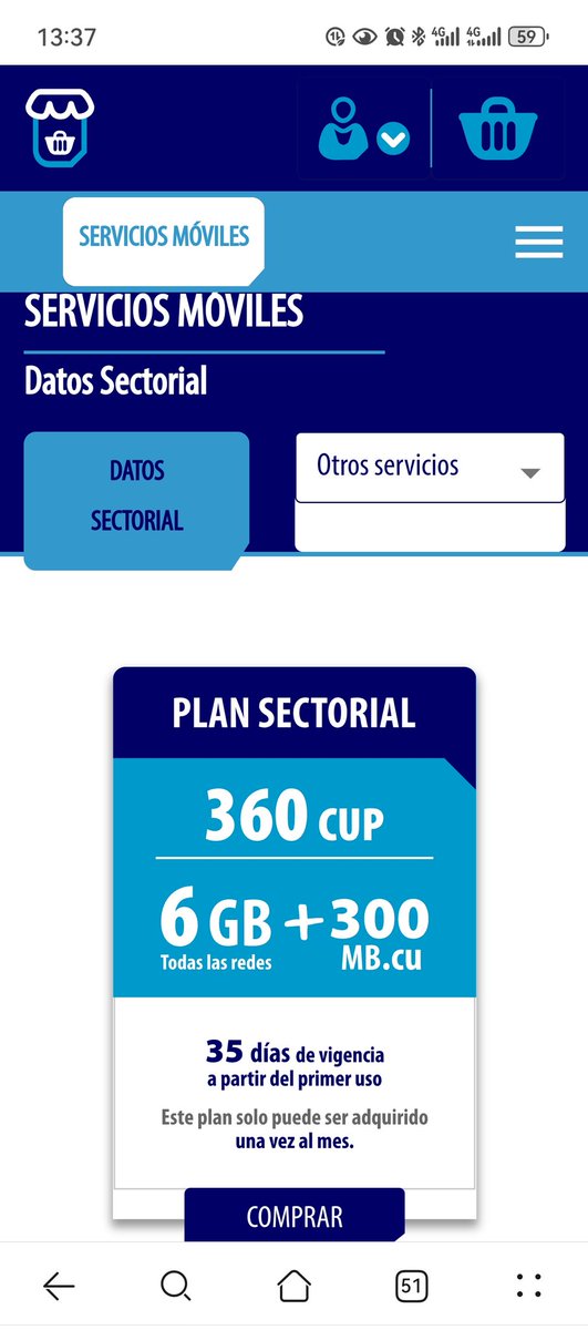 Si eres un estudiante universitario, recibió el SMS que está habilitado par comprar el plan sectorial y tienes un  IPhone debes seguir los siguientes pasos:
👉 En el navegador tienda.etecsa.cu
👉 Autenticarse
👉menú Servicios Moviles/Planes Extra/Plan Sectorial
#Etecsa