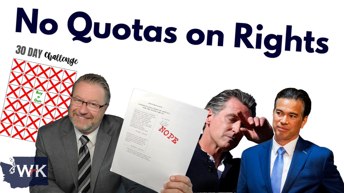 Hey California, there are no quotas on our rights.  Even the 9th Circuit agrees with that.  youtu.be/pMNry2ylyJ0