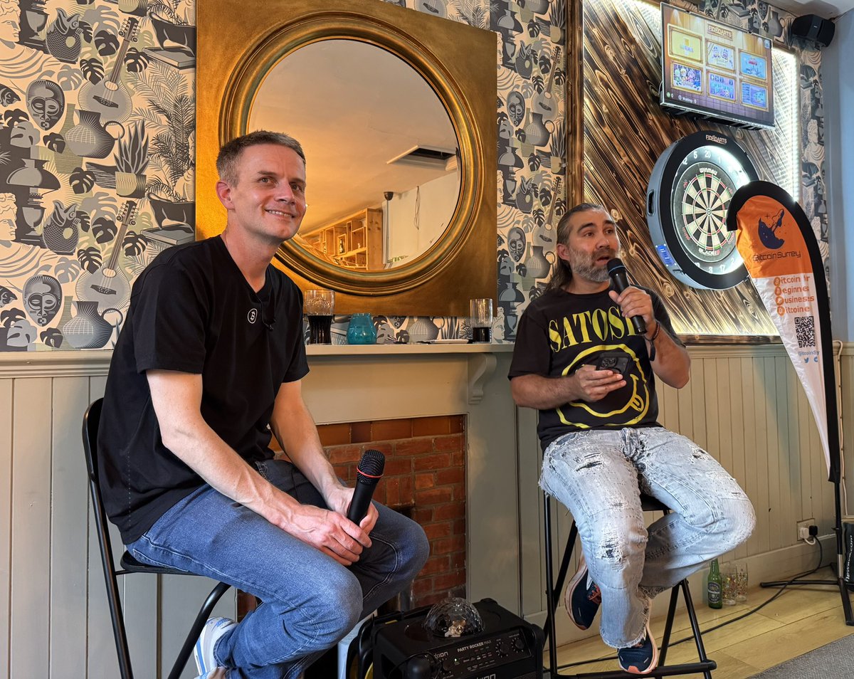 Only Bitcoin (@bitcoinhard) on Twitter photo There was a well deserved round of applause for <a href="/asjwebley/">Andrew Webley</a> before his interview even started on Tuesday at @bitcoinsurrey
Chris put on a fun interview and unearthed all sorts from Andrew’s past. Tenaciously prising out any potentially embarrassing tidbits! Would love to see There was a well deserved round of applause for <a href="/asjwebley/">Andrew Webley</a> before his interview even started on Tuesday at @bitcoinsurrey
Chris put on a fun interview and unearthed all sorts from Andrew’s past. Tenaciously prising out any potentially embarrassing tidbits! Would love to see