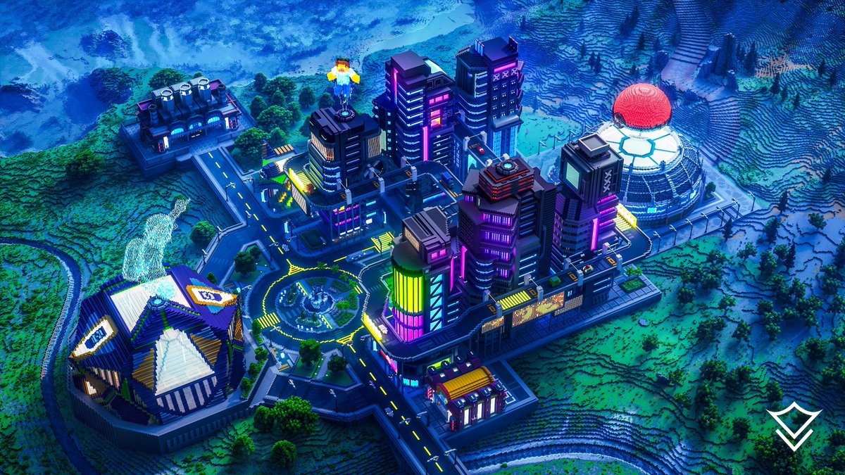 CYBER CITY 🌆 

Neon lights. Electric vibes. Towering skyscrapers. ⚡

Cyber City is what happens when Pokémon meets Blade Runner. #Pixelmon #MinecraftBuilds 

⬇️ DOWNLOAD:
store.varunabuilds.com/p/upm/