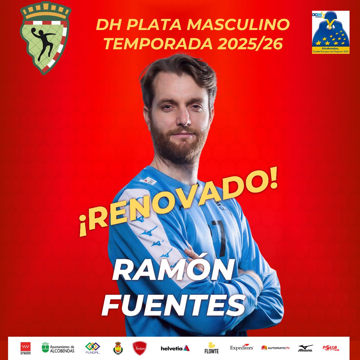 ➡️Seguimos con las renovaciones del primer equipo masculino con un NOTICIÓN...
🤝Ramon Fuentes mantiene su compromiso con el club otra temp más
Referente por su experiencia y calidad, seguiremos disfrutando de su garra, pasión y paradas bajo 3 palos👏💪

#balonmanoalcobendas