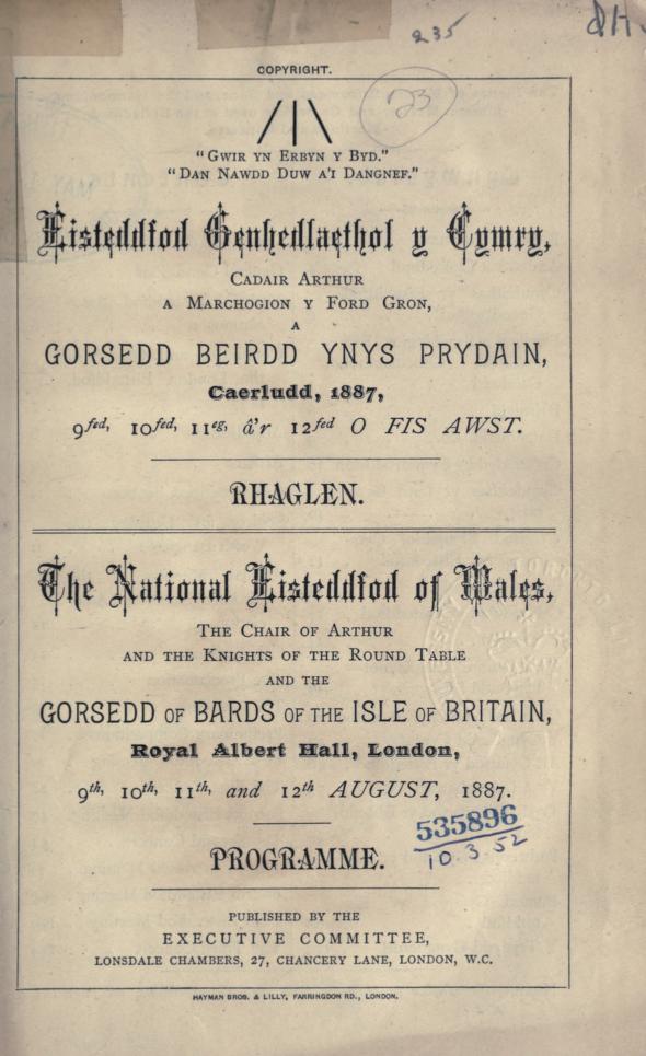 On the summer solstice, remembering Gorsedd Beirdd Ynys Prydain founded by Iolo Morganwg and the London Welsh community on the solstice in 1792.

A central part of the history of the Welsh of England, whose cultural inheritance it remains.