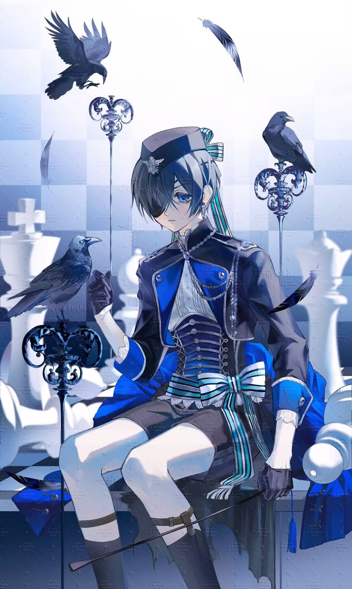 #黒執事ファンアート 
库存哦，最近都没画黑执事，最近跑去景德镇画陶瓷盘子了，太好玩了，下次还去