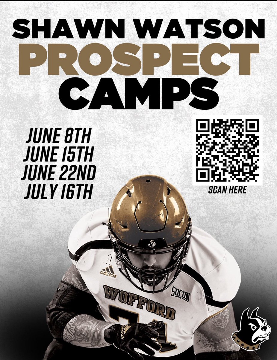 I will be attending the <a href="/woffordcollege/">Wofford College</a> prospects camp on June 22nd time to show out! <a href="/CoachQIsom/">Coach Quinnon Isom🏈</a> <a href="/itsmbwallace/">Coach Bubba Wallace 🏈</a> <a href="/SenoriseP/">Senorise Perry JR</a> <a href="/CoachMichaelee/">Michaelee Harris</a>