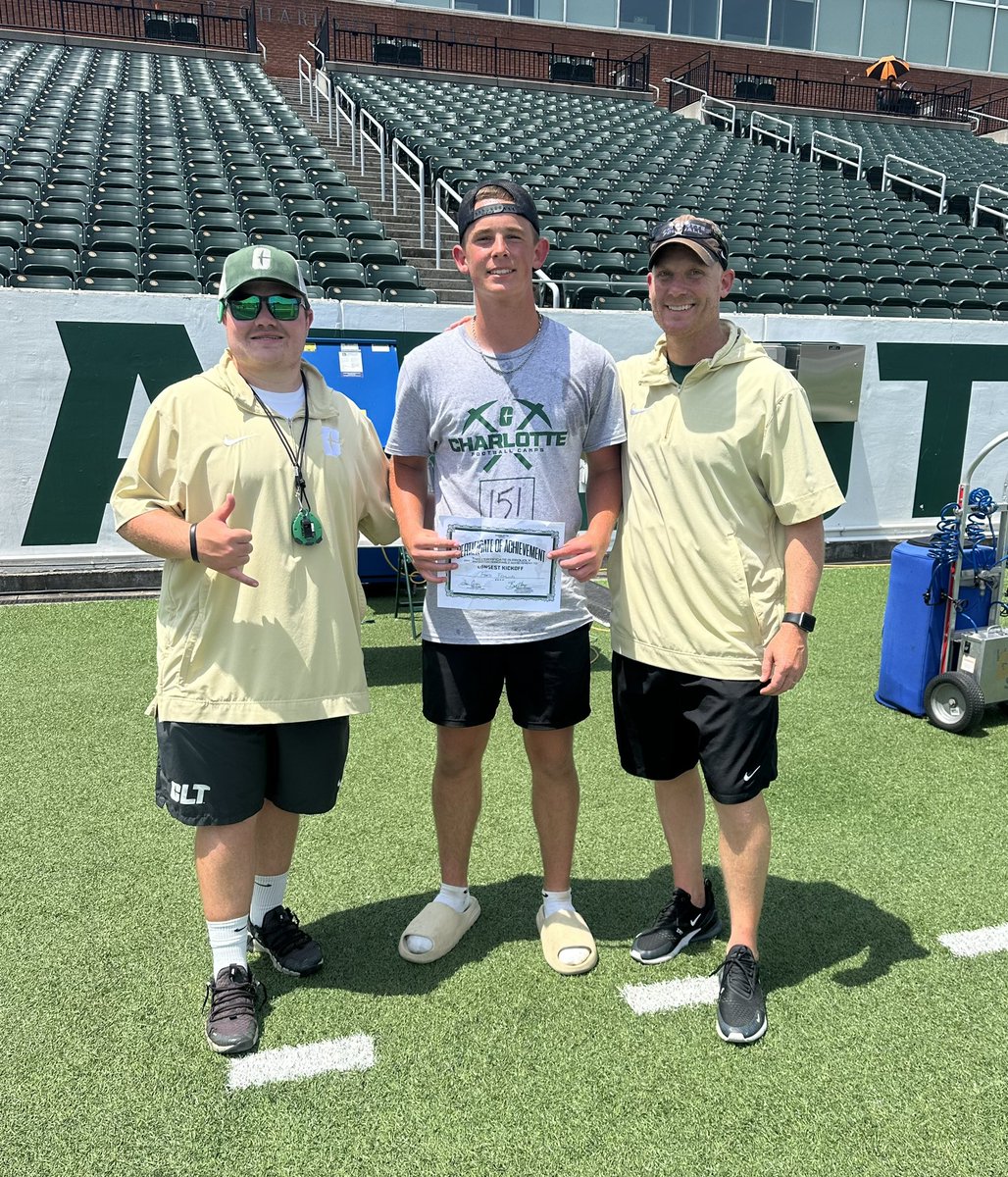 Ford Fehling (@fordfehling) on Twitter photo Great day <a href="/CharlotteFTBL/">Charlotte Football</a> with <a href="/BrianHainesb/">Brian Haines</a>. Made finals for FG, and tied for longest kickoff with a -6, 3.93.
Great to be close to home and cant wait to be back!
<a href="/DanOrnerKicking/">DanOrnerKicking</a> <a href="/MattWogan6/">Matt Wogan</a> <a href="/coach_carter77/">Aubrey Carter</a> Great day <a href="/CharlotteFTBL/">Charlotte Football</a> with <a href="/BrianHainesb/">Brian Haines</a>. Made finals for FG, and tied for longest kickoff with a -6, 3.93.
Great to be close to home and cant wait to be back!
<a href="/DanOrnerKicking/">DanOrnerKicking</a> <a href="/MattWogan6/">Matt Wogan</a> <a href="/coach_carter77/">Aubrey Carter</a>