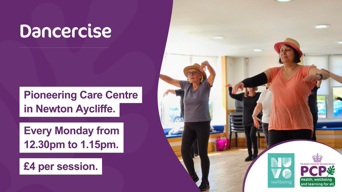 Looking for a fun and energetic way to stay fit? Our dancercise class is £4 per class at the Pioneering Care Centre in Newton Aycliffe every Monday from 12.30pm to 1.15pm, you book by contacting our reception on 01325 321234. 💚

Get yourselves down and get your groove on!
