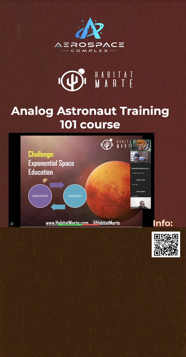 habitatmarte's tweet photo. I was speaker during June 21st 2025 of Analog Astronaut Training 101 course , organized by Omni Africa Space Exploration Analog Simulation (OASEAS) Research Initiative.
#Mars #Moon  #Space #Astronaut #SpaceAnalog #NASA #HabitatMarte #Astronomia #Espaco #Marte #analog  #astronaut https://t.co/JtZOWcp93v