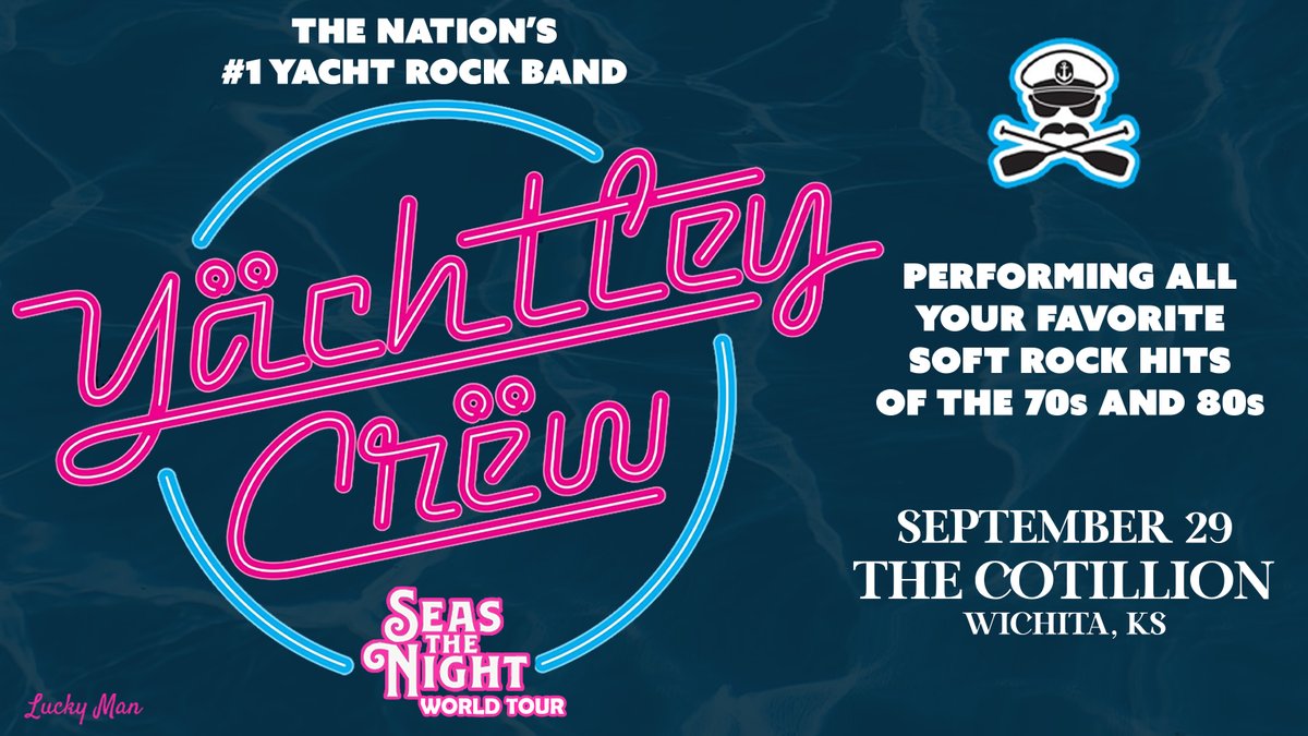 The Cotillion (@thecotillion) on Twitter photo 🚨ANNOUNCEMENT!🚨
<a href="/YachtleyCrew/">Yachtley Crew</a> is coming to The Cotillion on September 29th!
Presented by <a href="/Luckymanshows/">Lucky Man Concerts</a>
Tickets on sale FRIDAY 6/27 at 10am thecotillion.com
📱 Text CREW to 49798 for Venue Presale info on 6/25 🚨ANNOUNCEMENT!🚨
<a href="/YachtleyCrew/">Yachtley Crew</a> is coming to The Cotillion on September 29th!
Presented by <a href="/Luckymanshows/">Lucky Man Concerts</a>
Tickets on sale FRIDAY 6/27 at 10am thecotillion.com
📱 Text CREW to 49798 for Venue Presale info on 6/25