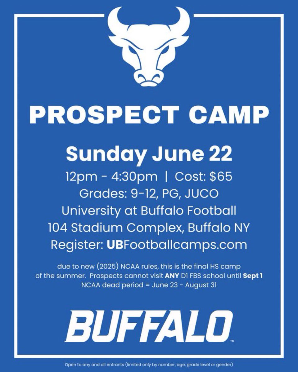 I will be <a href="/UBFootball/">UB Football</a> tomorrow excited to get to work and show off my talents