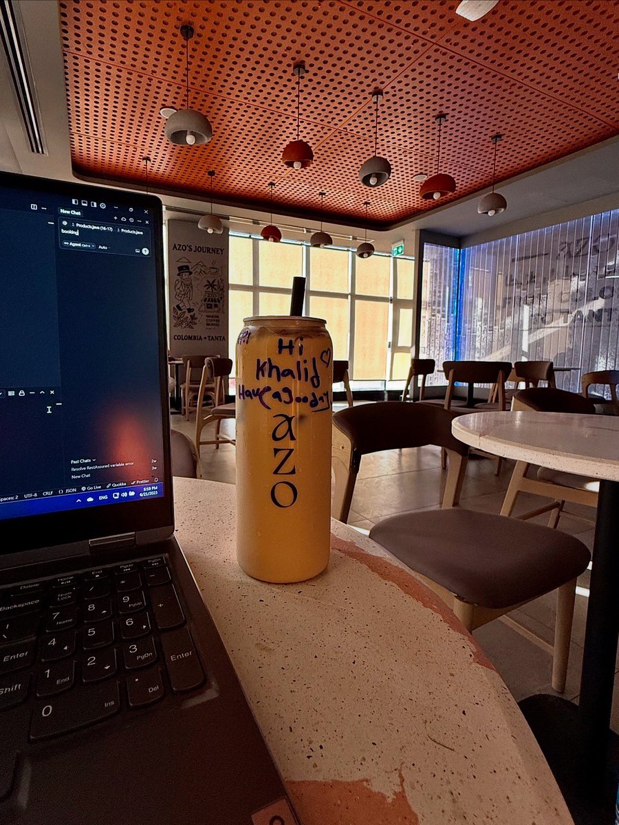 Just me, my laptop, and a personalized drink from AZO ☕🧡
There’s something magical about working from a cozy spot with sunlight, silence, and a little caffeine.
PS: They wrote my name on the cup and it made my day 😍✨
#WorkVibes #CafeVibes #TantaSpots #WorkFromCafe