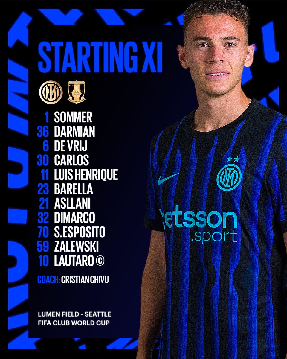Inter'in Urawa maçı ilk 11'i.  Hakan Çalhanoğlu sakatlığı nedeniyle kadroda yok.