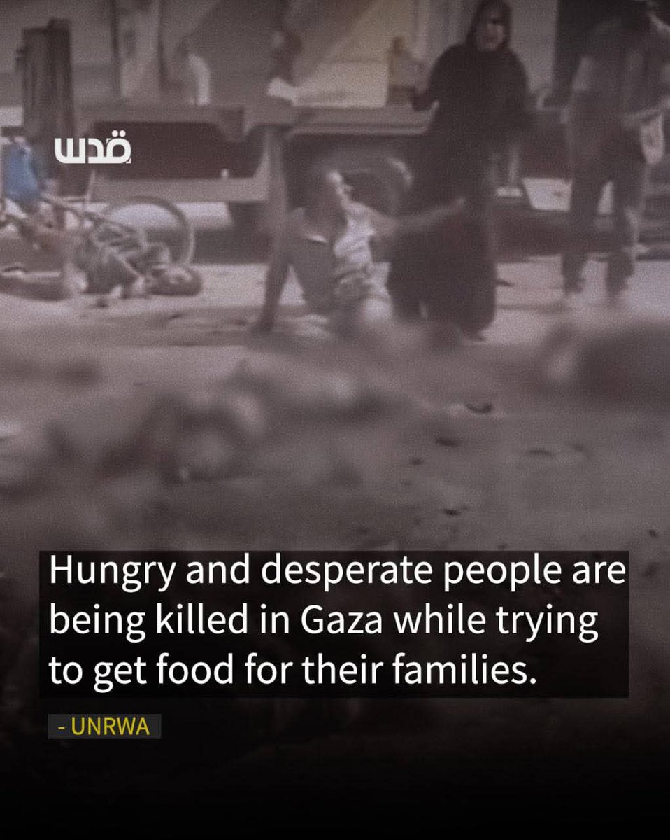 In condemnation of Israel's targeting of aid seekers in Khan Younis today, UNRWA stated on X that starving and desperate people are killed in Gaza while trying to get food for their families.