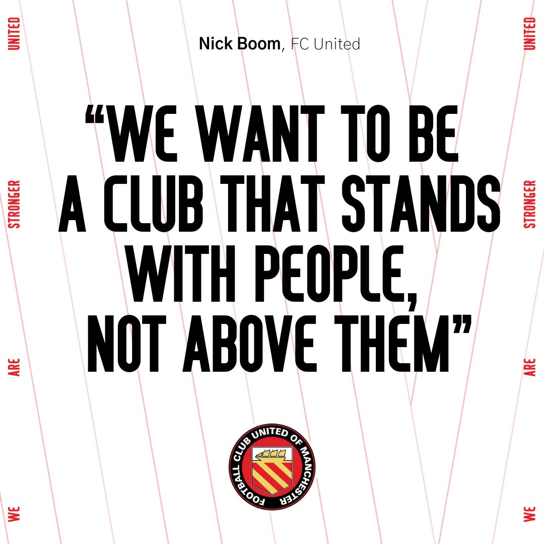 At FC United, every member has an equal vote, ensuring our club remains truly fan-owned and democratically run. 

Your membership helps us reinvest in the club and our community initiatives.   

Stand with us and make a difference.   

fc-utd.co.uk/membership?utm…