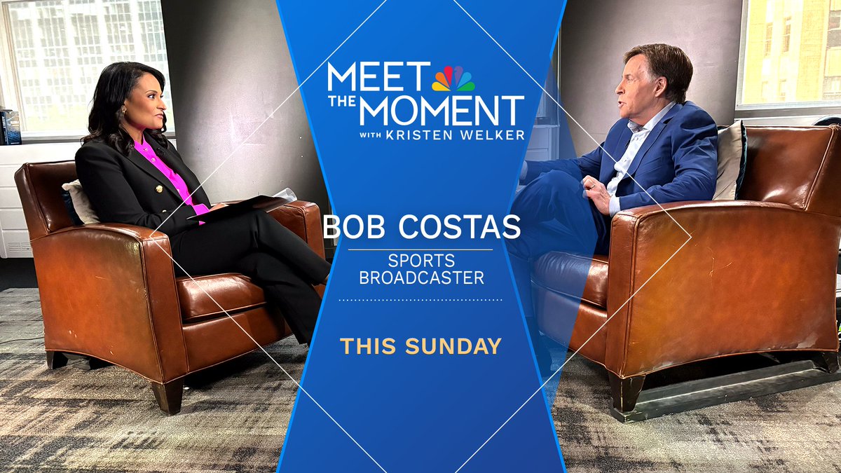 Kristen Welker (@kwelkernbc) on Twitter photo Tomorrow on <a href="/MeetThePress/">Meet the Press</a>, our Meet the Moment conversation with sports broadcaster Bob Costas. Tomorrow on <a href="/MeetThePress/">Meet the Press</a>, our Meet the Moment conversation with sports broadcaster Bob Costas.