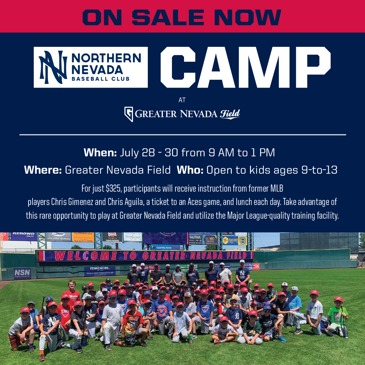 Northern Nevada Baseball Camps are BACK ⚾ 

Learn more and sign up ⬇️ 
milb.com/reno/community…
