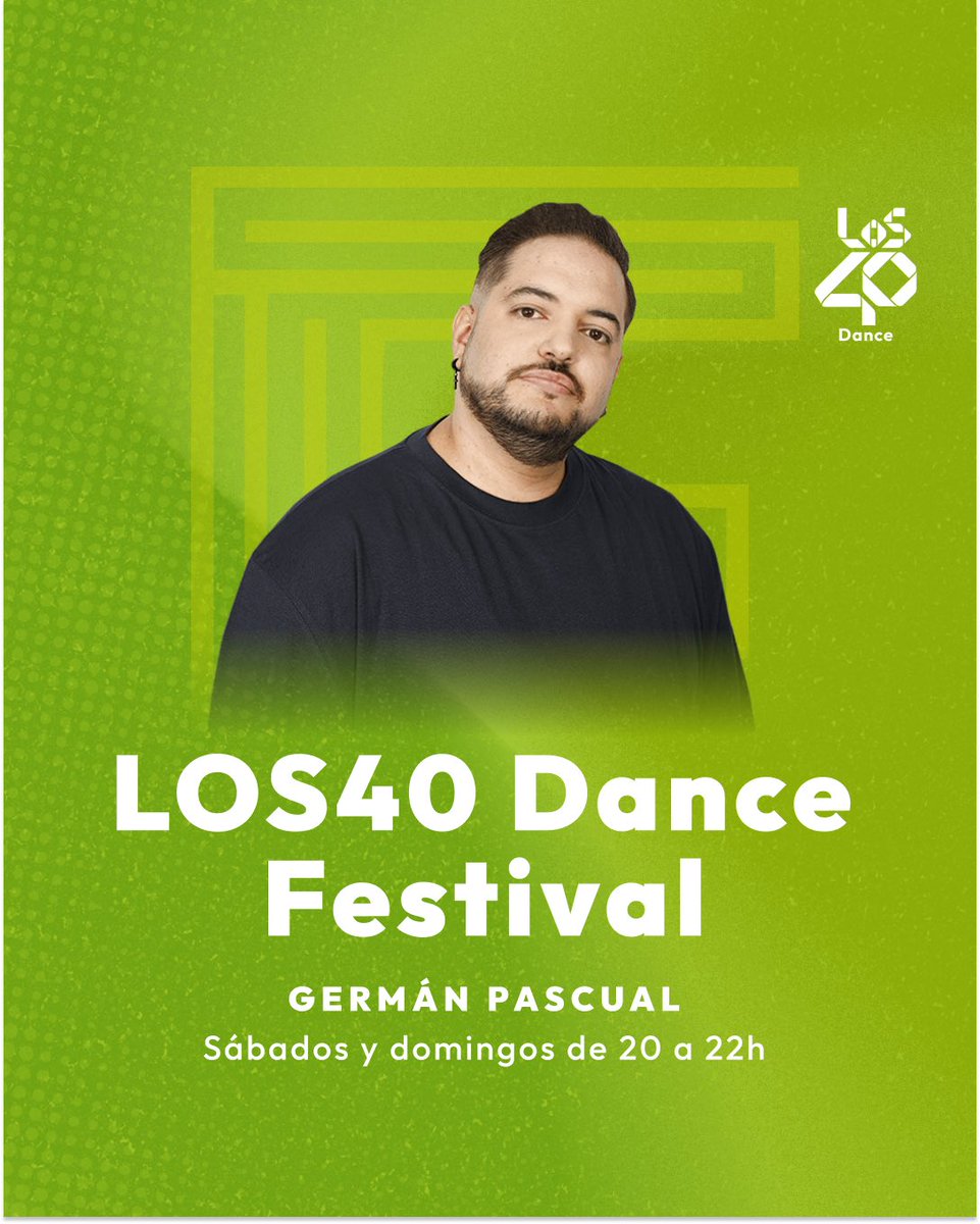 LOS40 Dance Festival (@los40dancefest) on Twitter photo ¿Te vienes de festival?
¡Comienza @LOS40DanceFEST!🙌
Hasta las 22h, revive en <a href="/Los40Dance/">LOS40Dance</a> las novedades e himnos mainstream que➕han sonado y sonarán en los festivales de todo el 🌍, mezclado por <a href="/GermanPascualFM/">Germán Pascual 📻</a>
"Valida tu ticket"🏷 haciendo click👇
play.los40.com/emisora/los40_… ¿Te vienes de festival?
¡Comienza @LOS40DanceFEST!🙌
Hasta las 22h, revive en <a href="/Los40Dance/">LOS40Dance</a> las novedades e himnos mainstream que➕han sonado y sonarán en los festivales de todo el 🌍, mezclado por <a href="/GermanPascualFM/">Germán Pascual 📻</a>
"Valida tu ticket"🏷 haciendo click👇
play.los40.com/emisora/los40_…