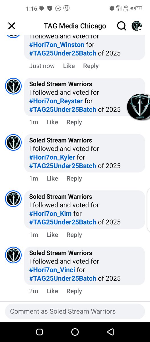 Anchors!!
Please help us po to vote all the members of <a href="/HORI7ONofficial/">HORI7ONofficial</a>. Goal po natin dito is makapasok silang PITO sa Top 25‼️

Copy and paste nyo na lang po itong format. Thank you.

I followed and voted for #Hori7on_NameOfMember for #TAG25Under25Batch of 2025