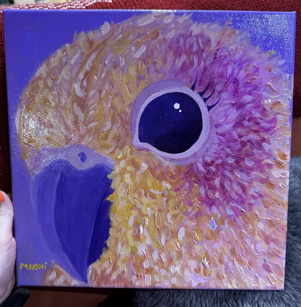 thefoolseyes's tweet photo. I can finally post this!!! It was so hard to keep this a secret from @misskeishyuhh 🩷 

But here is KIKI IN ALL HER GLORY!!!

“Kiki”
Lashes DONE
Acrylic on canvas 
“8x “8 https://t.co/7NZRc2qYCu