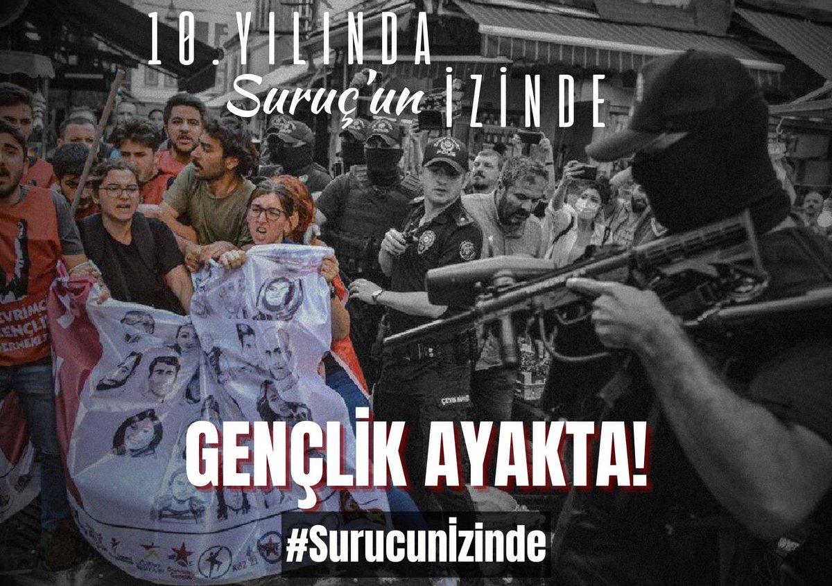 Polen, Ezgi, Ece, Aydan… Kadın Devrimi’nin düşleriyle yola çıkmışlardı, Suruç’ta ölümsüzleştiler. 33 düş yolcusunu 10 yıldır anmaya ve katillerinden hesap sormaya devam ediyoruz.

10. yılında #Surucunİzinde Gençlik Ayakta!