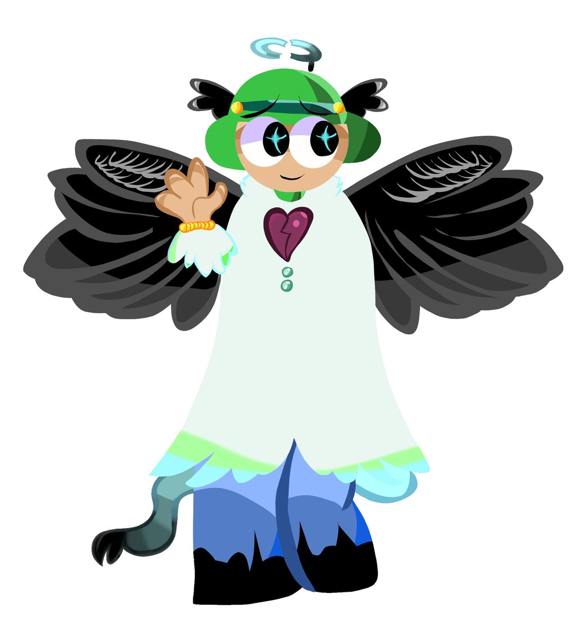 SabinaHora19763's tweet image. (Thirty-fifth time posting here!) My drawing of Fallen Angel Bandu! (Fallen Angel Bandu belongs to the original creator. @tukikage_1128)
#DnB_Crying_Blue_Soul_AU