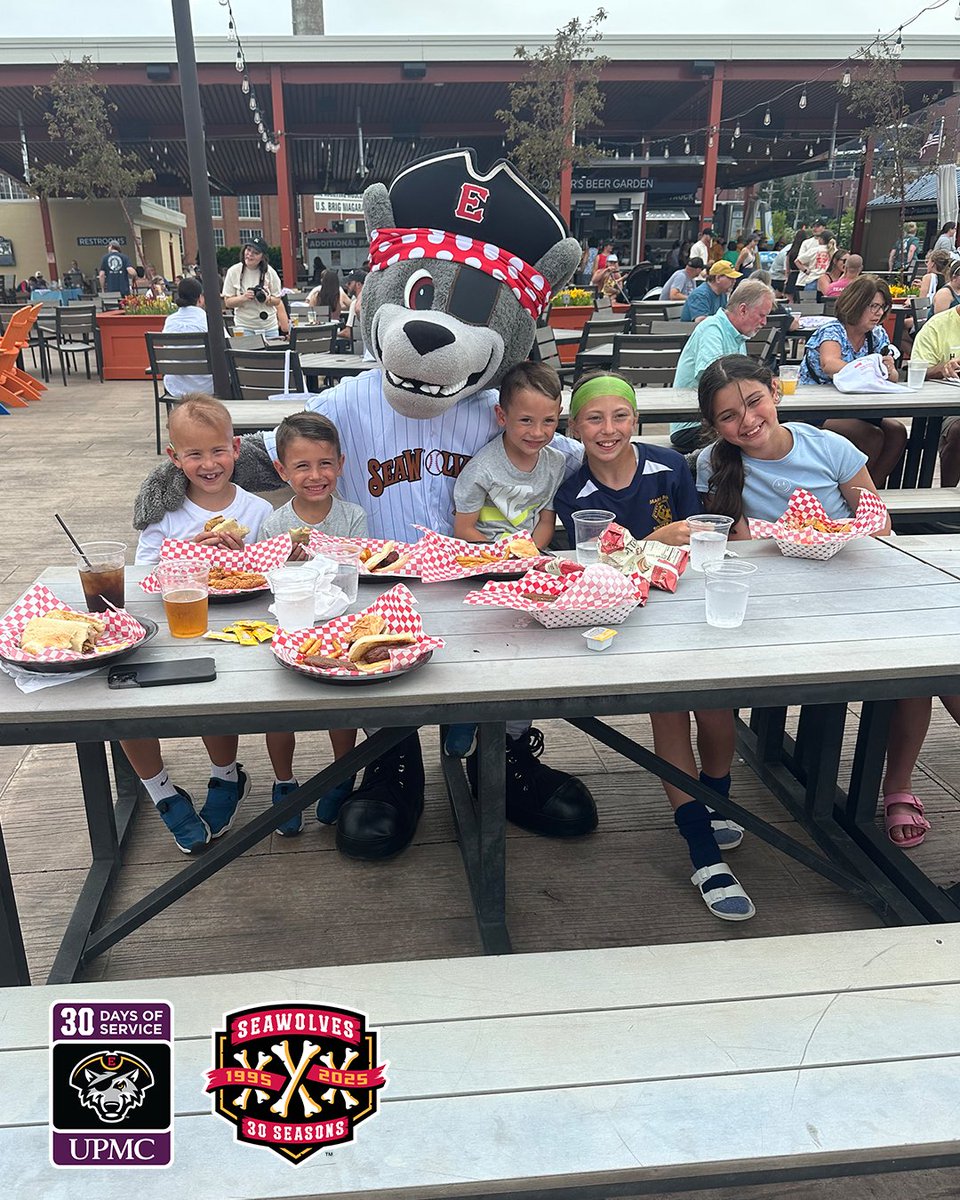 erie_seawolves's tweet photo. 30 Ways in 30 Days! 💪 The SeaWolves are celebrating 30 years in Erie this month. Each day in June, we'll highlight a team community service initiative! #SeaWolves30
Day 21 | C. Wolf made a special appearance at the @ErieApparel and @TheAnnaShelter Dog Days event, a fun-filled afternoon that brought the community together with live music, sunshine, delicious food, cold drinks, and lots of lovable dogs. The event aimed to help local shelter pups find their forever homes, and the SeaWolves were proud to support the cause with a donation of game tickets.