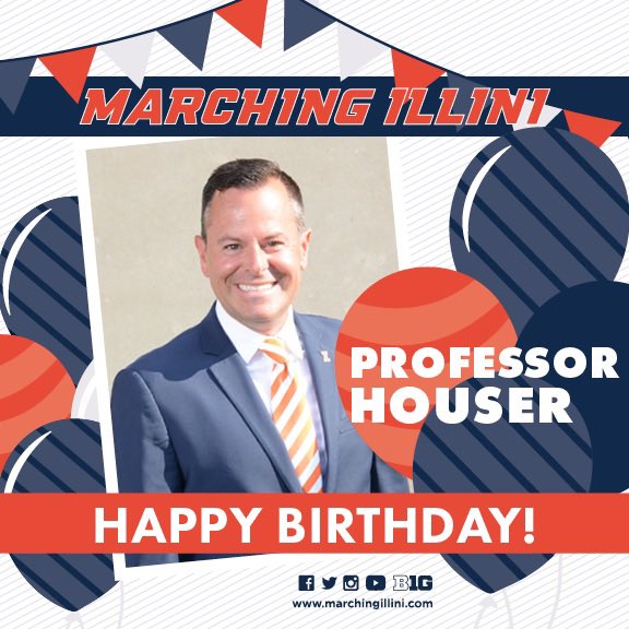 Illinois fans everywhere, join us in wishing a very Happy Birthday to our very own Director of the Marching Illini, Barry L. Houser! 🔶🔷

#MarchingIllini | #GoIllini | #BIRTHDAY