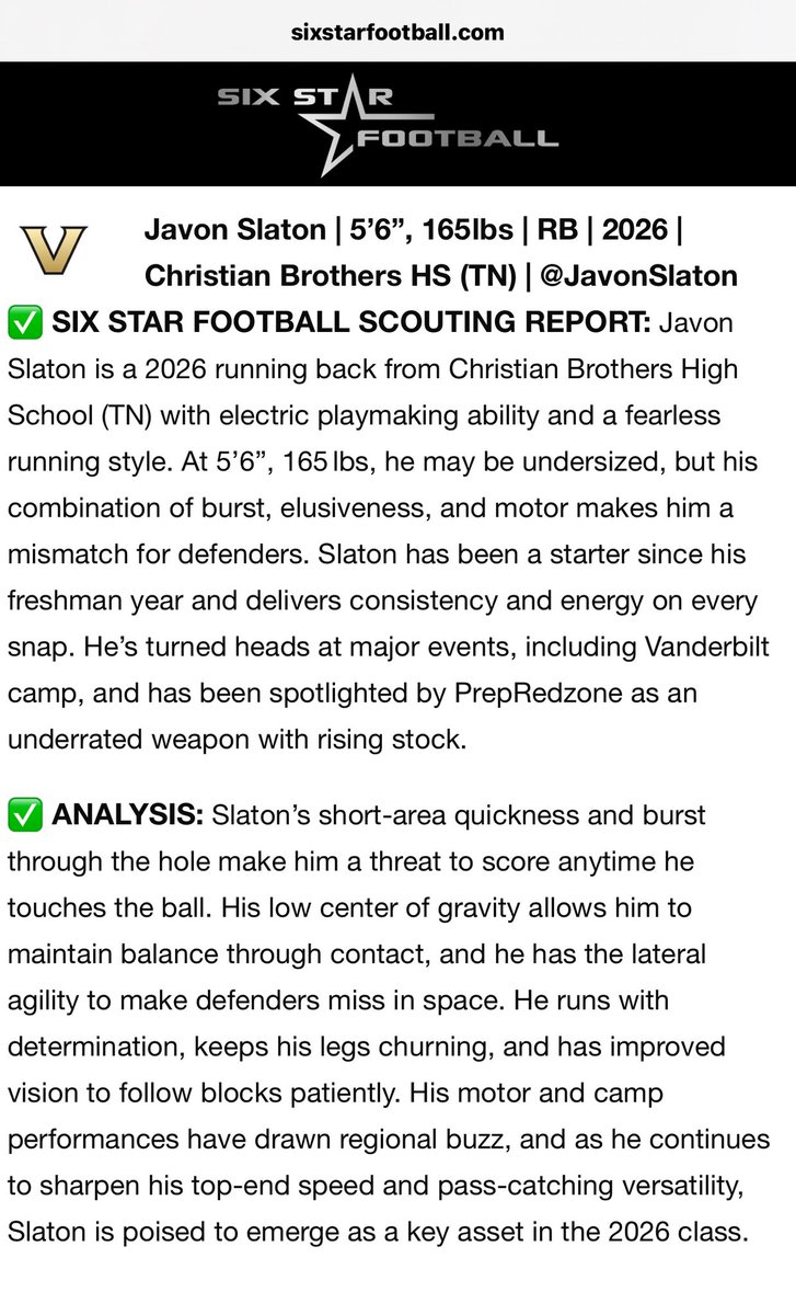 Thank you <a href="/sixstarfootball/">Six Star Football | PLUS+</a> <a href="/CBHSAthletics/">CBHS Athletics</a> <a href="/CBHS_Football/">CBHS Football</a> <a href="/ThomasMcDaniel4/">Thomas McDaniel</a> <a href="/_3Reason_/">Ryan Eason</a> <a href="/BelhavenFB/">Belhaven Football</a> <a href="/johnvarlas/">John Varlas</a> <a href="/WaveHighlights/">Christian Brothers Football Highlights</a> <a href="/justinhunter_11/">Justin Hunter Sr.</a> <a href="/Rivals/">Rivals</a> <a href="/Coach_Gurau/">Calin Gurau</a> <a href="/TMU_Football/">Thomas More Football</a>