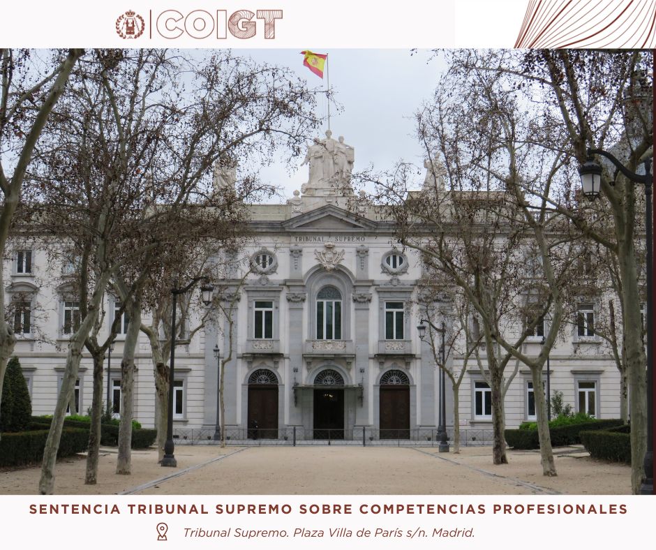 El Tribunal Supremo valida la intervención de profesionales competentes en la firma y suscripción de trabajos parciales que se encuentran integrados en otros proyectos. coigt.com/noticia/3966