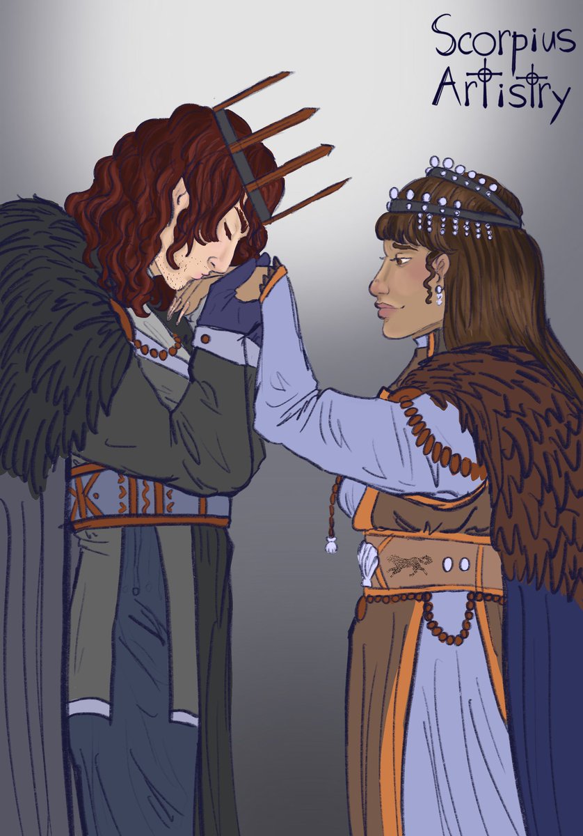ScorpiousArtie's tweet image. I don’t draw these two babies enough 🥺
#asoiaffanart #asoiaf #GameOfThrones #ASOIAF #RobbStark #JeyneWesterling #fanart #FanArtFriday
