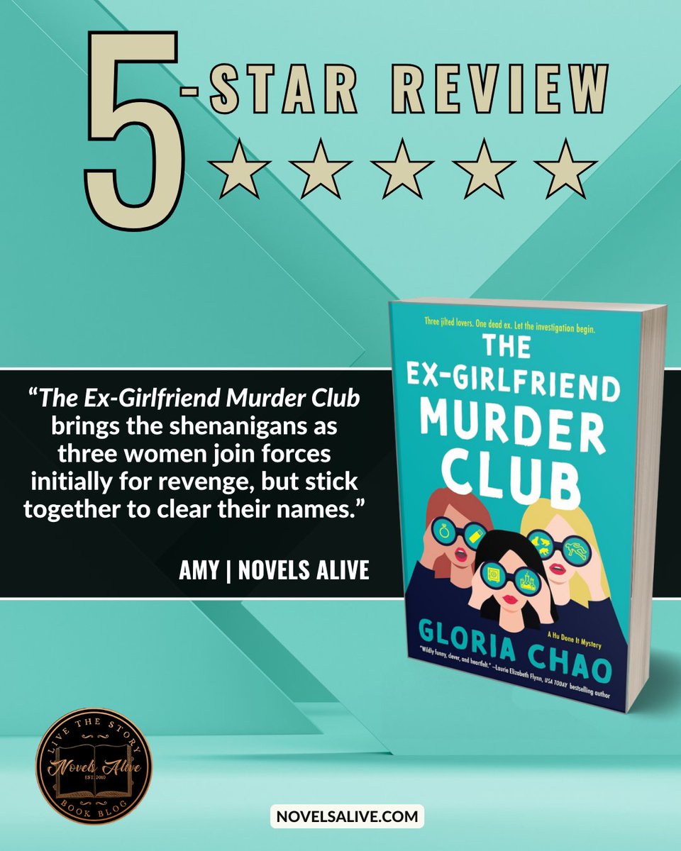 Novels Alive (@novelsalive) on Twitter photo 5-STAR REVIEW🌟🌟🌟🌟🌟: THE EX-GIRLFRIEND MURDER CLUB by Gloria Chao <a href="/gloriacchao/">Gloria Chao | THE EX-GIRLFRIEND MURDER CLUB</a> <a href="/HarperCollins/">HarperCollins</a>
👉THE EX-GIRLFRIEND MURDER CLUB brings the shenanigans as three women join forces initially for revenge, but stick together to clear their names. bit.ly/465M8Nf #books 5-STAR REVIEW🌟🌟🌟🌟🌟: THE EX-GIRLFRIEND MURDER CLUB by Gloria Chao <a href="/gloriacchao/">Gloria Chao | THE EX-GIRLFRIEND MURDER CLUB</a> <a href="/HarperCollins/">HarperCollins</a>
👉THE EX-GIRLFRIEND MURDER CLUB brings the shenanigans as three women join forces initially for revenge, but stick together to clear their names. bit.ly/465M8Nf #books