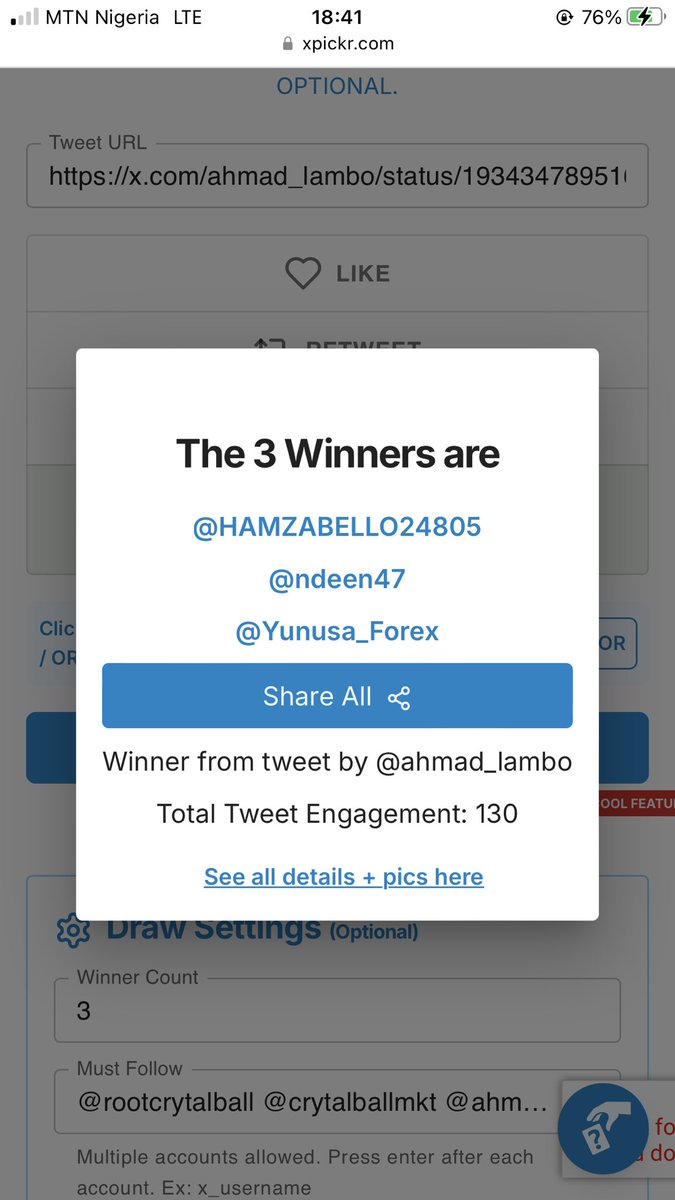 Ahmad Habeeb 😎 (@ahmad_lambo) on Twitter photo Here are the winners
<a href="/HAMZABELLO24805/">Hamxateeey</a>
<a href="/ndeen47/">Ndeen_fx</a>
<a href="/Yunusa_Forex/">Yn_zee_Fx</a>
Open ticket on discord to claim ur account
Thanks to <a href="/crystalballmkt/">Crystal Ball Markets</a> Here are the winners
<a href="/HAMZABELLO24805/">Hamxateeey</a>
<a href="/ndeen47/">Ndeen_fx</a>
<a href="/Yunusa_Forex/">Yn_zee_Fx</a>
Open ticket on discord to claim ur account
Thanks to <a href="/crystalballmkt/">Crystal Ball Markets</a>