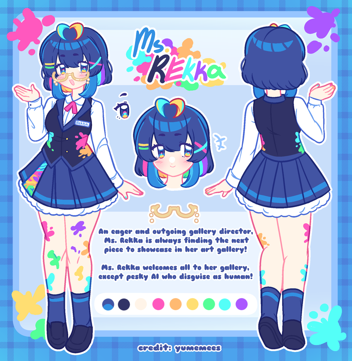 yumemees's tweet photo. MS. REKKA 💙🎨🖌️ — #ARTRECCSOC contest entry! Design commentary below ⬇️
♡ + ↻ appreciated! https://t.co/wmpimDfotD