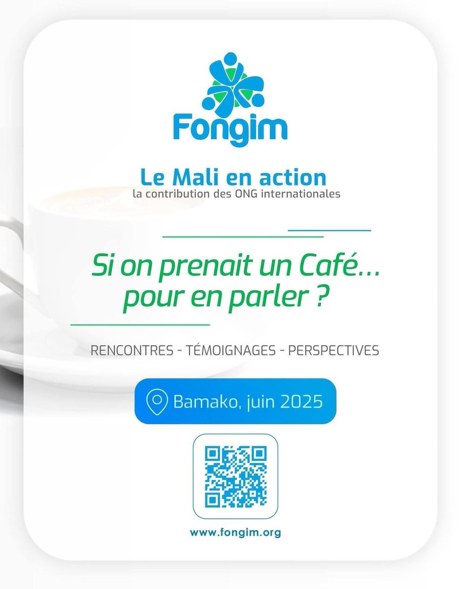 DouNiangado's tweet photo. Je ne suis pas très café mais je pourrai faire une exception pour parler des actions du @FoNGIM_Mali mardi 24 juin prochain.
Je vous en dirai plus…
#LeMaliEnAction #FONGIM #CafeDesONG #SolidaritéInternationale https://t.co/d1iLY73dg1