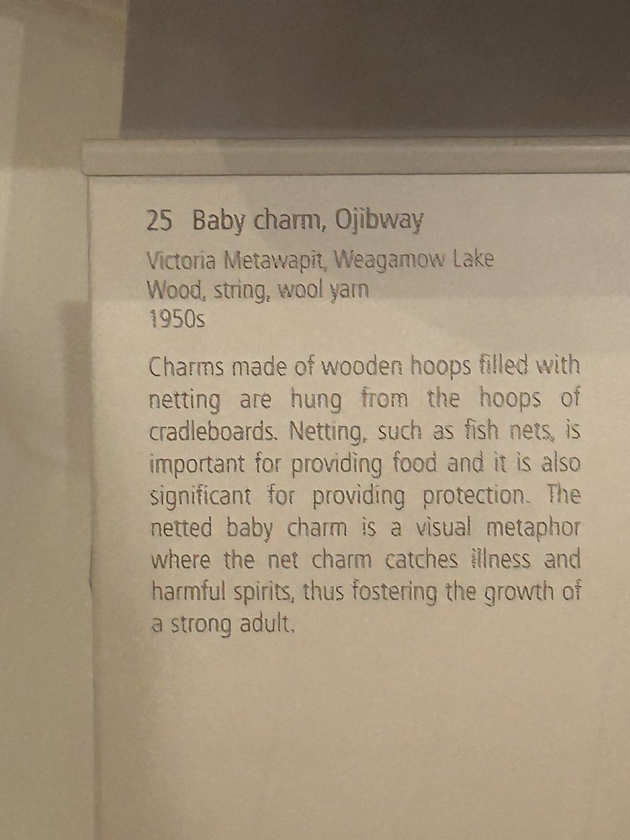 tysonmatawapit's tweet photo. After seeing posts regarding Hudson Bay. I remembered this picture. 
Went to visit the Toronto museum again a month ago.
My late great grandmothers (my grandpa’s mom) baby charm is on display.
I wonder how long it’s been displayed at the museum? https://t.co/LFK63dxJUG