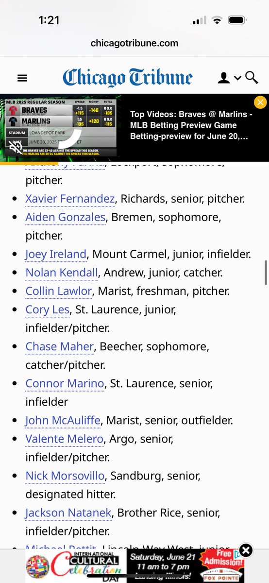 St. Laurence Baseball (@stlbaseball1) on Twitter photo <a href="/SouthtownSports/">SouthtownSports</a> <a href="/Millar_S/">Steve Millar</a> <a href="/BR_Baseball/">Brother Rice Baseball</a> <a href="/LWEastBaseball/">LW East Baseball</a> <a href="/HLRBaseball/">Richards Baseball</a> <a href="/LWWestBaseball/">LWW Baseball</a> <a href="/CelticBASE/">Providence Catholic Baseball</a> <a href="/JCABaseball/">Hilltopper Baseball</a> <a href="/Lemont_Baseball/">Lemont Baseball</a> <a href="/csbaseball1/">Sandburg Baseball</a> <a href="/tboltbaseball/">VJA Baseball</a> <a href="/PorterBaseball/">Lockport Porters</a> Huge congratulations to Jimmy Benson (1st Team),Mickey Lotus (1st Team),Daniel Coyle (2nd Team),Cory Les (HM), & Connor Marino (HM) for making the All-Area teams! Thank you to <a href="/SouthtownSports/">SouthtownSports</a> <a href="/Millar_S/">Steve Millar</a> for recognizing our historic season and our player’ amazing accomplishments! <a href="/SouthtownSports/">SouthtownSports</a> <a href="/Millar_S/">Steve Millar</a> <a href="/BR_Baseball/">Brother Rice Baseball</a> <a href="/LWEastBaseball/">LW East Baseball</a> <a href="/HLRBaseball/">Richards Baseball</a> <a href="/LWWestBaseball/">LWW Baseball</a> <a href="/CelticBASE/">Providence Catholic Baseball</a> <a href="/JCABaseball/">Hilltopper Baseball</a> <a href="/Lemont_Baseball/">Lemont Baseball</a> <a href="/csbaseball1/">Sandburg Baseball</a> <a href="/tboltbaseball/">VJA Baseball</a> <a href="/PorterBaseball/">Lockport Porters</a> Huge congratulations to Jimmy Benson (1st Team),Mickey Lotus (1st Team),Daniel Coyle (2nd Team),Cory Les (HM), & Connor Marino (HM) for making the All-Area teams! Thank you to <a href="/SouthtownSports/">SouthtownSports</a> <a href="/Millar_S/">Steve Millar</a> for recognizing our historic season and our player’ amazing accomplishments!
