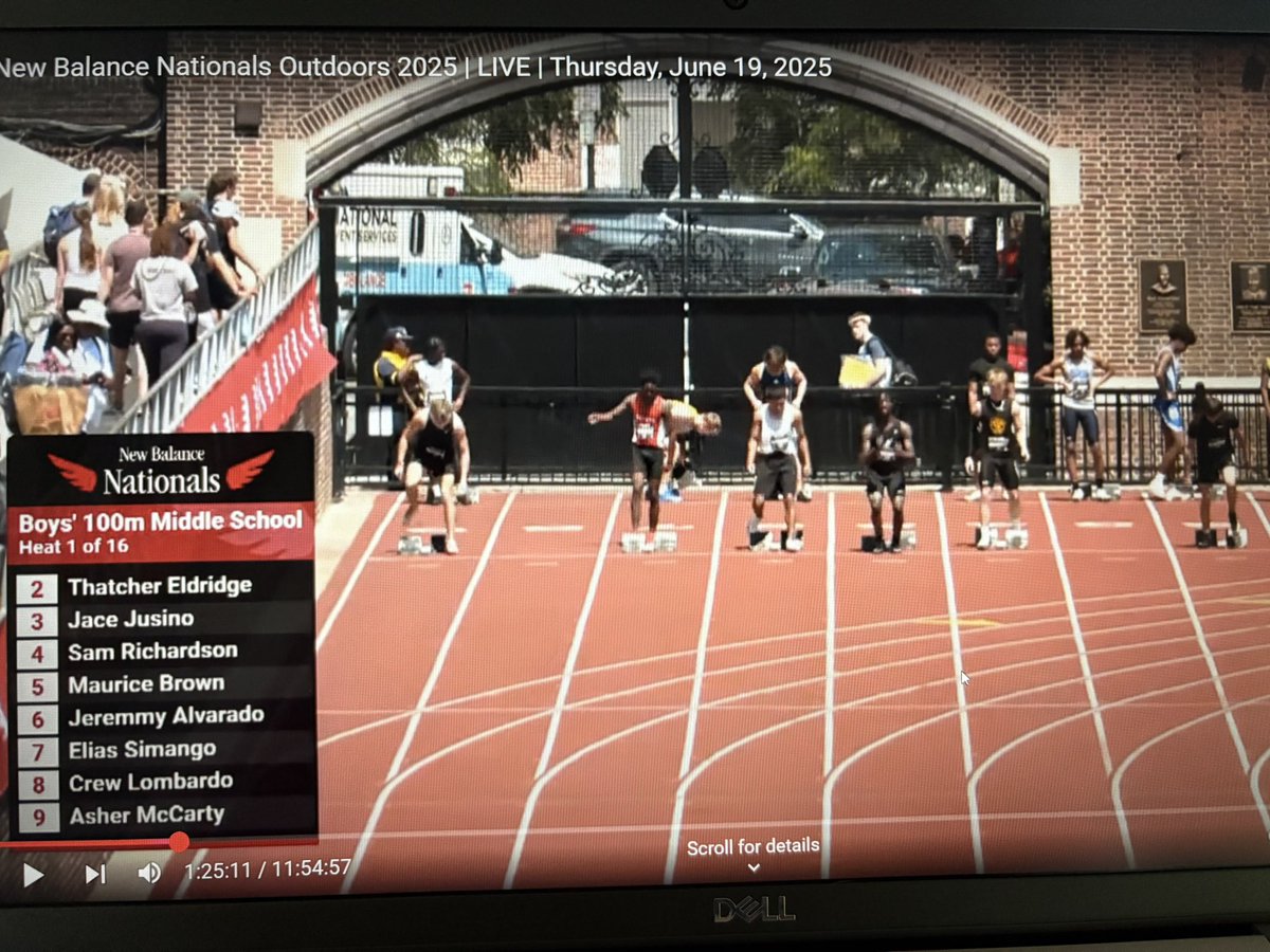Shoutout to our very own Jeremmy Alvarado for competing in the Middle School 100 at the New Balance Nationals Outdoor meet! He got 2nd in his heat and ran a time of 11.6.

Congrats Jeremmy!