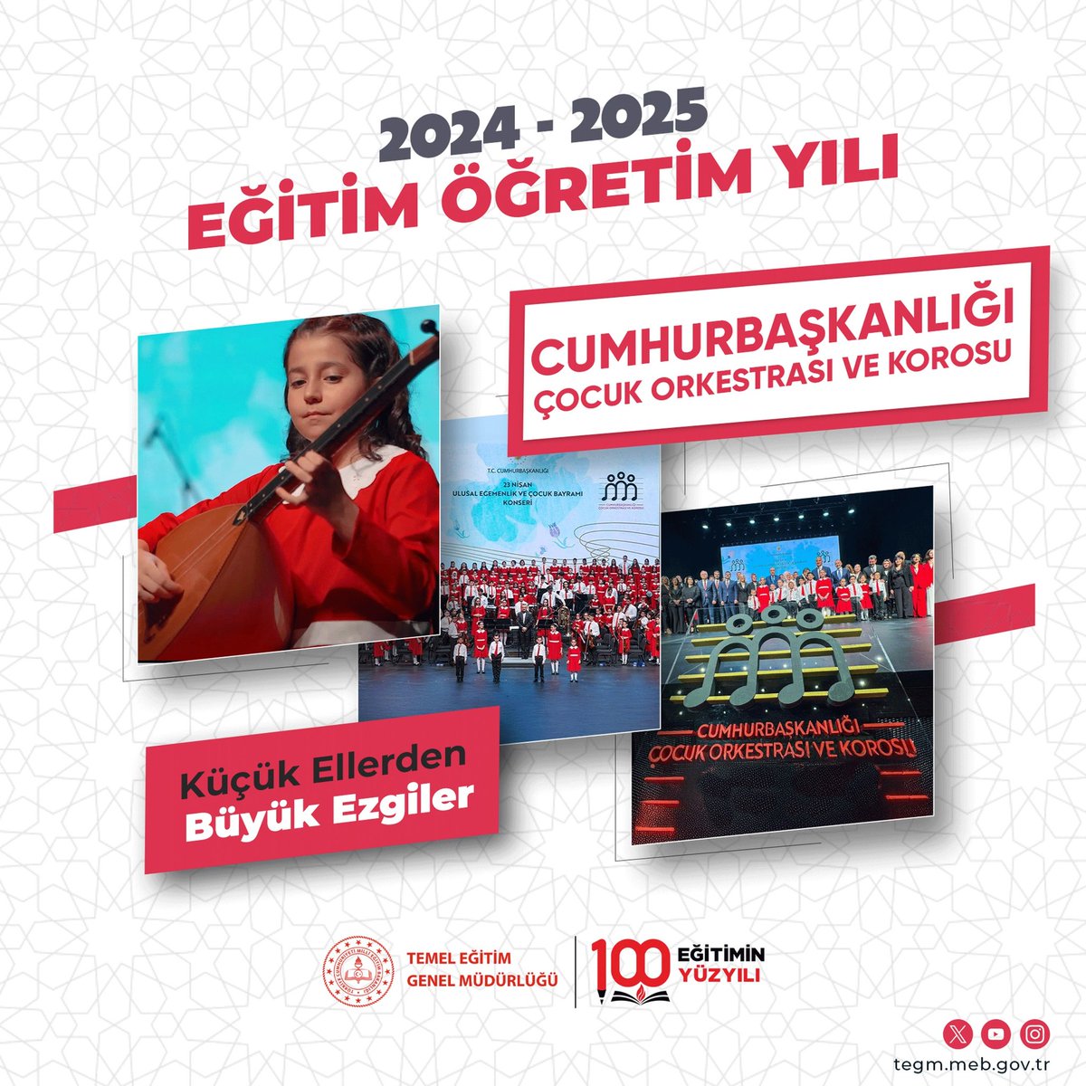 Temel Eğitim Genel Müdürlüğü (@mebtegm) on Twitter photo Küçük ellerden büyük ezgiler. 🎼🎶
“Türkiye Yüzyılı’nın ilk çocuk orkestrası ve korosu” olarak Cumhurbaşkanlığı Çocuk Orkestrası ve Korosu kuruldu.
#EğitiminYüzyılı
<a href="/tcmeb/">Millî Eğitim Bakanlığı</a>
<a href="/Yusuf__Tekin/">Yusuf Tekin</a>
<a href="/farukyelkenci/">Ömer Faruk Yelkenci</a>
<a href="/ebubekirsavasci/">Ebubekir Sıddık Savaşçı</a> Küçük ellerden büyük ezgiler. 🎼🎶
“Türkiye Yüzyılı’nın ilk çocuk orkestrası ve korosu” olarak Cumhurbaşkanlığı Çocuk Orkestrası ve Korosu kuruldu.
#EğitiminYüzyılı
<a href="/tcmeb/">Millî Eğitim Bakanlığı</a>
<a href="/Yusuf__Tekin/">Yusuf Tekin</a>
<a href="/farukyelkenci/">Ömer Faruk Yelkenci</a>
<a href="/ebubekirsavasci/">Ebubekir Sıddık Savaşçı</a>