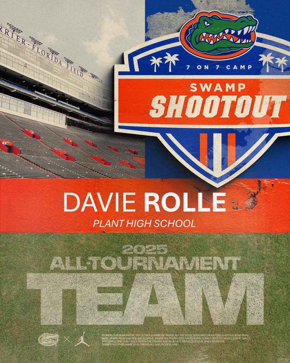 Davie Rolle (@davierolle13) on Twitter photo Grateful to receive this award from <a href="/GatorsFB/">Florida Gators Football</a> 7v7 camp!! <a href="/irltb85/">Hank Brown</a> <a href="/Rolle_With_It/">Rolle_With_It</a> <a href="/coach_bnapier/">COACH BILLY NAPIER</a> <a href="/TrippBrown18_/">Tripp Brown</a> Grateful to receive this award from <a href="/GatorsFB/">Florida Gators Football</a> 7v7 camp!! <a href="/irltb85/">Hank Brown</a> <a href="/Rolle_With_It/">Rolle_With_It</a> <a href="/coach_bnapier/">COACH BILLY NAPIER</a> <a href="/TrippBrown18_/">Tripp Brown</a>