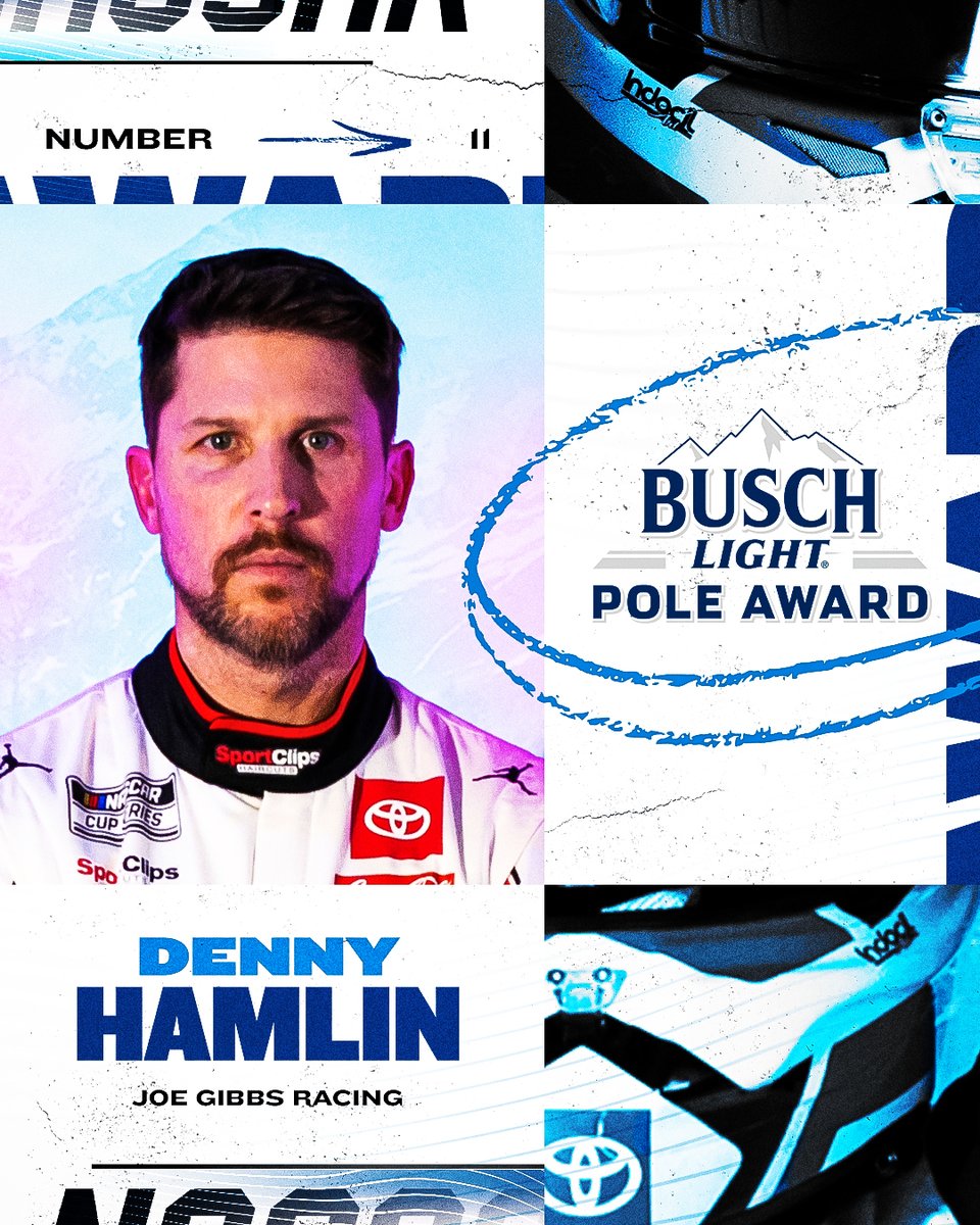 NASCAR (@nascar) on Twitter photo He's back, and he'll have the best view on Sunday!
<a href="/dennyhamlin/">Denny Hamlin</a> wins the #BuschLightPole at <a href="/PoconoRaceway/">Pocono Raceway</a>! He's back, and he'll have the best view on Sunday!
<a href="/dennyhamlin/">Denny Hamlin</a> wins the #BuschLightPole at <a href="/PoconoRaceway/">Pocono Raceway</a>!