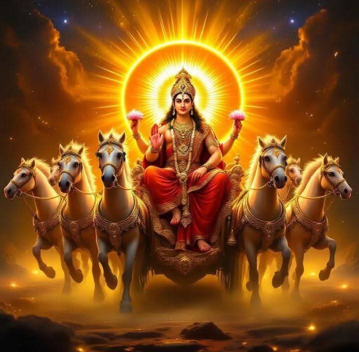 🏀⬇️‼️#शुभ_प्रभात_पुष्पम‼️⬇️ 🏀

लोकसाक्षी त्रिलोकेशः कर्ता हर्ता तमिस्रहा।
तपनस्तापनश्चैव शुचिः सप्ताश्ववाहनः।।

❣️सृष्टि के एकमात्र दृश्यमान देवता भगवान सूर्यदेव की कृपा से सभी का जीवन प्रकाशमय बना रहे❣️

#ॐ_सूर्य_देवाय_नमः🌞🙏
#ॐ_आदित्याय_नमः⛳♨️🌞
#शुभ_रविवार_वंदन 🌅🌞🔰