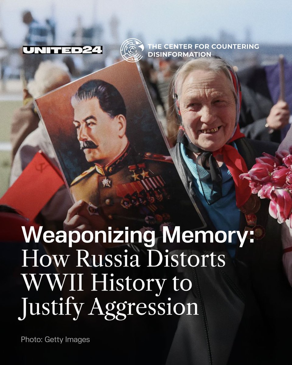 UNITED24 Media (@united24media) on Twitter photo Russia twists WWII myths to justify its invasion of Ukraine today. 
🧵 1/8 ⬇️ Russia twists WWII myths to justify its invasion of Ukraine today. 
🧵 1/8 ⬇️