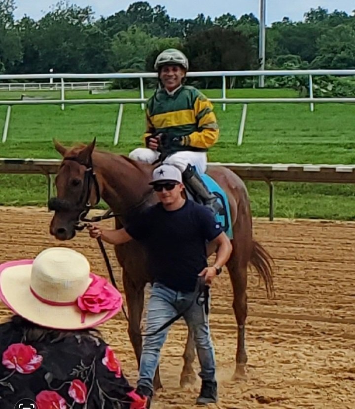 Always good to see <a href="/jockeydcenteno/">Daniel Centeno</a> in the winner's circle <a href="/DelParkRacing/">Delaware Park</a> . <a href="/whatthebrooklyn/">Brooke Centeno</a>