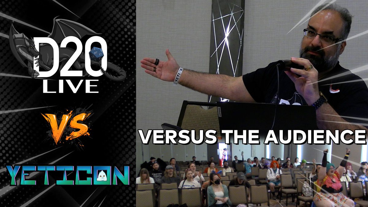 Before our game tomorrow, come and check the madness from Yeticon as we continue D20 Live Vs. The Audience: youtu.be/iFJuMULfRIs