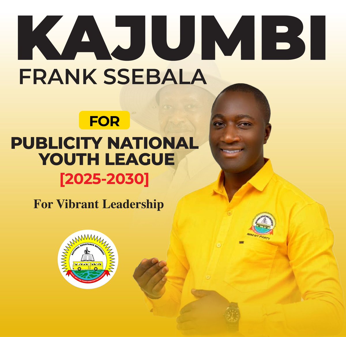 BadruAbaho's tweet image. Dear @NRMOnline Youth Delegates, I present to you the tested leader, Kajumbi Frank's leadership record has been clear and fruitful. Trust him as the Sec for Publicity of the NRM Youth League. He will deliver.

#Settle4TheBest
#M7IsTheBest
#TovaKuMain2026
#MzeeKuBallot2026