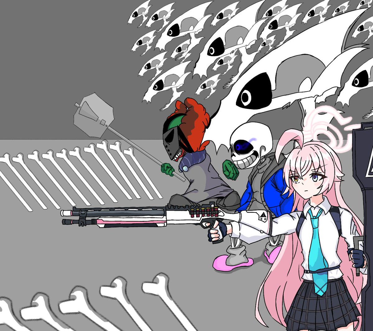 Triobluebad #ブルーアーカイブ #小鳥遊ホシノ #アンダーテール